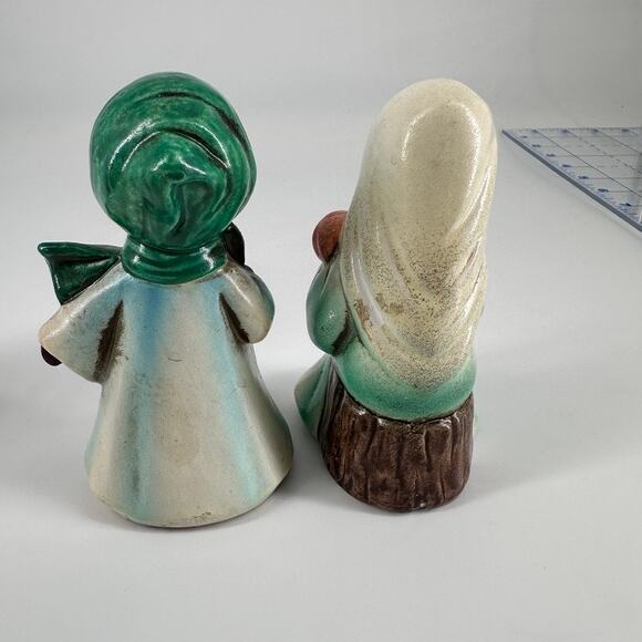 Vintage Chalkware Nativity Set 7 Pc Hand Painted MY Korea Figurines - Picture 4 of 11